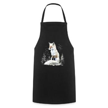Drôle Renard Renard Art Animal Nature Animaux Animaux Sauvages - Tablier de cuisine - noir - Devant - AI Model Male 185 dark (185cm)