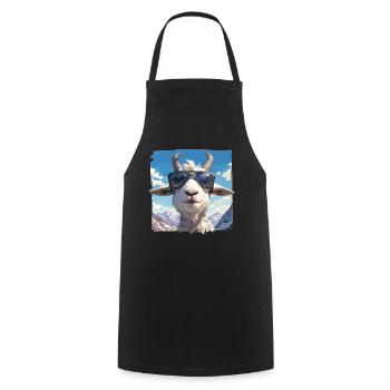 Alpine Goat Mountain Goats Mountain Goat - Cooking Apron - black - Front - AI Model Male 185 dark (185cm)