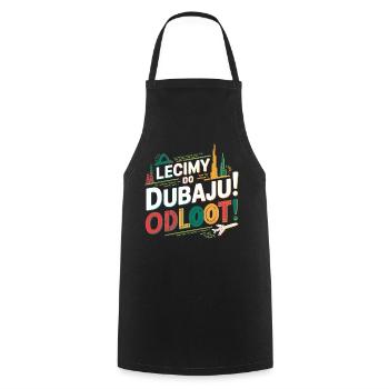 Let's go! Where? We're flying to Dubai! Odlooot! - Cooking Apron - black - Front - AI Model Male 185 dark (185cm)