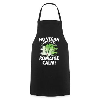 No Vegan Options Romaine Calm für Veganer und - Kochschürze - Schwarz - Vorne - AI Model Male 185 dark (185cm)