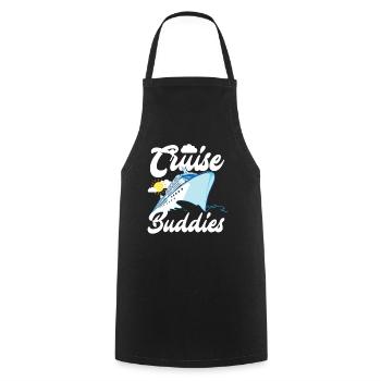 Cruise Buddies Ship Travel Adventure - Tablier de cuisine - noir - Devant - AI Model Male 185 dark (185cm)
