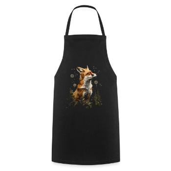 Drôle Renard Renard Art Animal Nature Animaux Animaux Sauvages - Tablier de cuisine - noir - Devant - AI Model Male 185 dark (185cm)