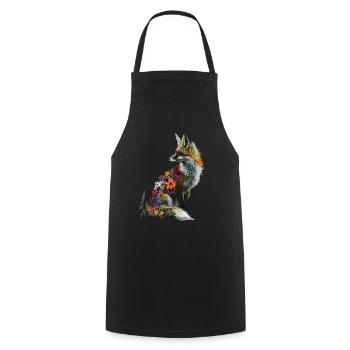 Lustiges Fuchs Fox Kunst Tier Natur Wildtier Tiere - Kochschürze - Schwarz - Vorne - AI Model Male 185 dark (185cm)