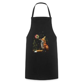 Funny Fox Fox Art Animal Nature Wildlife Animals - Cooking Apron - black - Front - AI Model Male 185 dark (185cm)