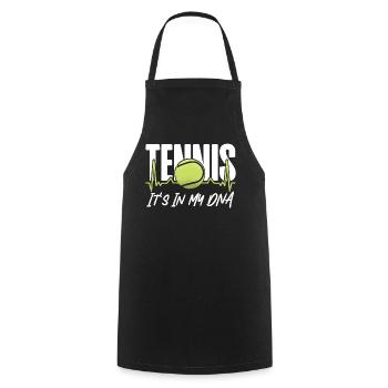 Drôle de joueur de tennis Raquette Tennis - Tablier de cuisine - noir - Devant - AI Model Male 185 dark (185cm)