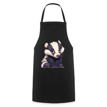 Badger Dachse Dachs - Kochschürze - Schwarz - Vorne - AI Model Male 185 dark (185cm)