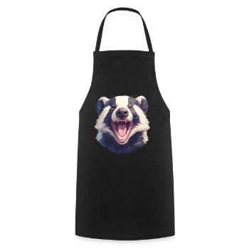 Badger Dachse Dachs - Kochschürze - Schwarz - Vorne - AI Model Male 185 dark (185cm)