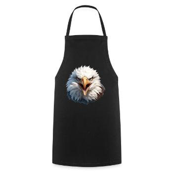 Pygargue à tête blanche Weißkopfseeadler - Tablier de cuisine - noir - Devant - AI Model Male 185 dark (185cm)