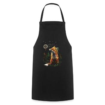 Lustiges Fuchs Fox Kunst Tier Natur Wildtier Tiere - Kochschürze - Schwarz - Vorne - AI Model Male 185 dark (185cm)