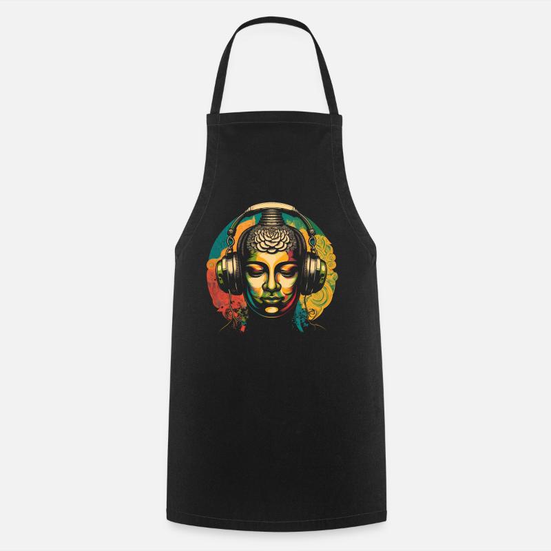 Buddha - Kochschürze - Schwarz