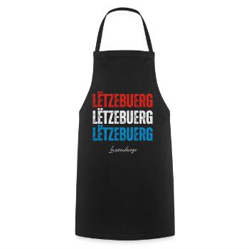 Flag of Luxembourg, Luxembourg pride - Cooking Apron - black - Front - AI Model Male 185 dark (185cm)