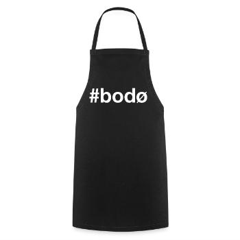Bodø White Hashtag - Kochschürze - Schwarz - Vorne - AI Model Male 185 dark (185cm)