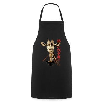 Girafe Safari Manga Ramen Nouille Chien Anime Art - Tablier de cuisine - noir - Devant - AI Model Male 185 dark (185cm)