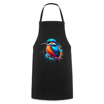 Martin-pêcheur - Tablier de cuisine - noir - Devant - AI Model Male 185 dark (185cm)