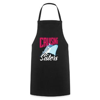 Croisière Adventure Sisters - Tablier de cuisine - noir - Devant - AI Model Male 185 dark (185cm)