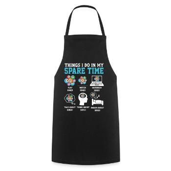 Ce que je fais pendant mon temps libre Bingo Jeux d’argent amusants - Tablier de cuisine - noir - Devant - AI Model Male 185 dark (185cm)