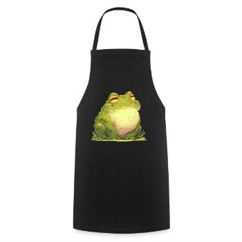 Bullfrog Ochsenfrösche Ochsenfrosch - Cooking Apron - black - Front - AI Model Male 185 dark (185cm)