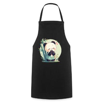 Pandas Panda - Cooking Apron - black - Front - AI Model Male 185 dark (185cm)