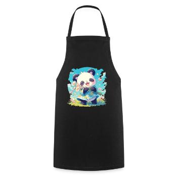 Pandas Panda - Cooking Apron - black - Front - AI Model Male 185 dark (185cm)