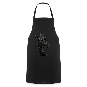Girafe motif animal amoureux des animaux safari - Tablier de cuisine - noir - Devant - AI Model Male 185 dark (185cm)
