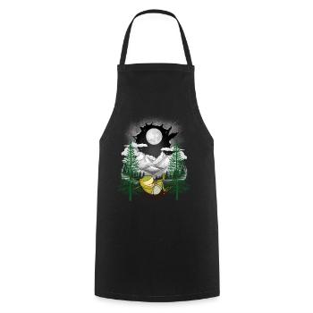 Frog Frogs Hammock Chill Hang Out Nature - Cooking Apron - black - Front - AI Model Male 185 dark (185cm)