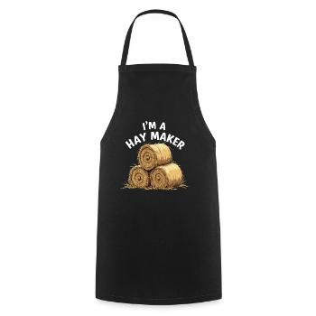 Lustiger Heumacher Bauernhof Lebensstil Heu - Kochschürze - Schwarz - Vorne - AI Model Male 185 dark (185cm)