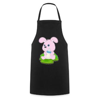 Bunny Lait de biberon - Tablier de cuisine - noir - Devant - AI Model Male 185 dark (185cm)