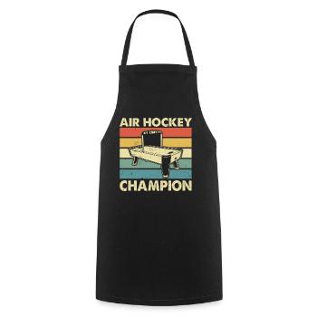 Air Hockey Champion - Air Hockey Player Air Hockey - Kochschürze - Schwarz - Vorne - AI Model Male 185 dark (185cm)