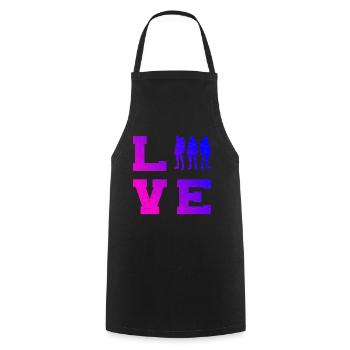 Women's Climbing Climber Climbing Boulder - Cooking Apron - black - Front - AI Model Male 185 dark (185cm)