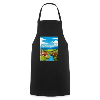Antakya Turquie Turquie Affiche de voyage vintage souvenir - Tablier de cuisine - noir - Devant - AI Model Male 185 dark (185cm)
