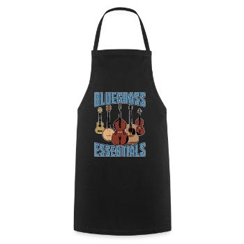 Bluegrass Essentials String Instrument Music Lover - Kochschürze - Schwarz - Vorne - AI Model Male 185 dark (185cm)
