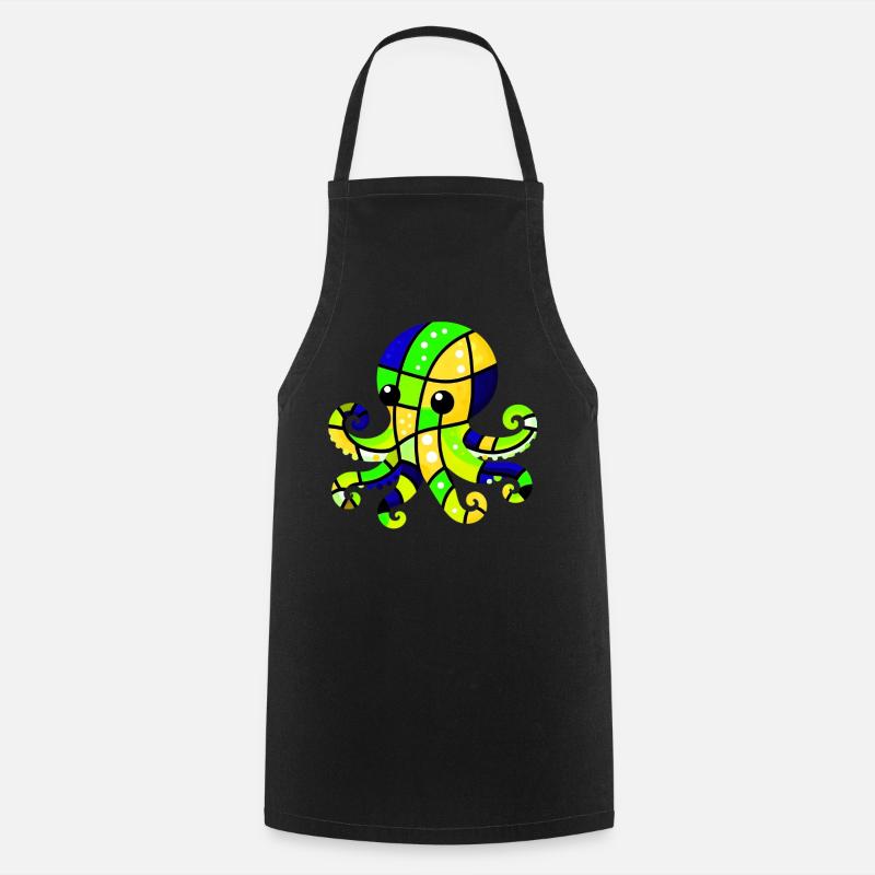 Pieuvre - Tablier de cuisine - noir