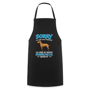 Thinking of Magyar Vizsla Pointing Dog - Cooking Apron - black - Front - AI Model Male 185 dark (185cm)