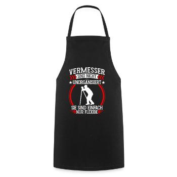 Surveyor is flexible Land surveyor - Cooking Apron - black - Front - AI Model Male 185 dark (185cm)
