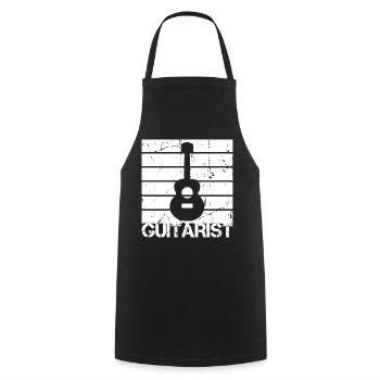 Guitarist - Cooking Apron - black - Front - AI Model Male 185 dark (185cm)