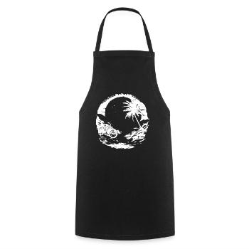Dessin VTT - Tablier de cuisine - noir - Devant - AI Model Male 185 dark (185cm)