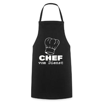 CHEF on duty - Cooking Apron - black - Front - AI Model Male 185 dark (185cm)