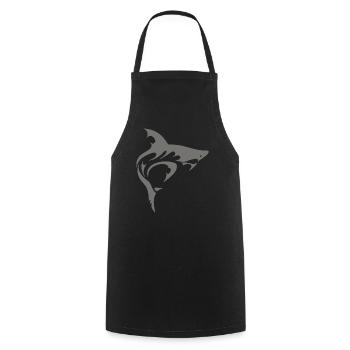 REQUIN - Tablier de cuisine - noir - Devant - AI Model Male 185 dark (185cm)