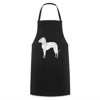 Bedlington Terrier - Cooking Apron - black - Front - AI Model Male 185 dark (185cm)