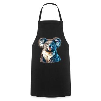 Koala - Tablier de cuisine - noir - Devant - AI Model Male 185 dark (185cm)