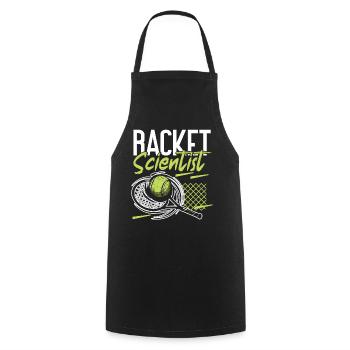 drôle de raquette de joueur de tennis qui - Tablier de cuisine - noir - Devant - AI Model Male 185 dark (185cm)