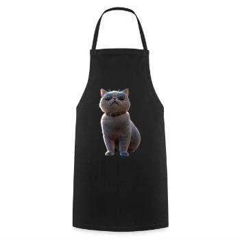 British Shorthair Cat BKH Cat Mom Cute Cats - Cooking Apron - black - Front - AI Model Male 185 dark (185cm)