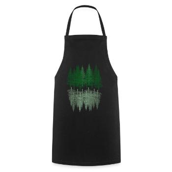 Forêt de sapins Randonnée pédestre Épicéa Forêt de conifères Nature - Tablier de cuisine - noir - Devant - AI Model Male 185 dark (185cm)