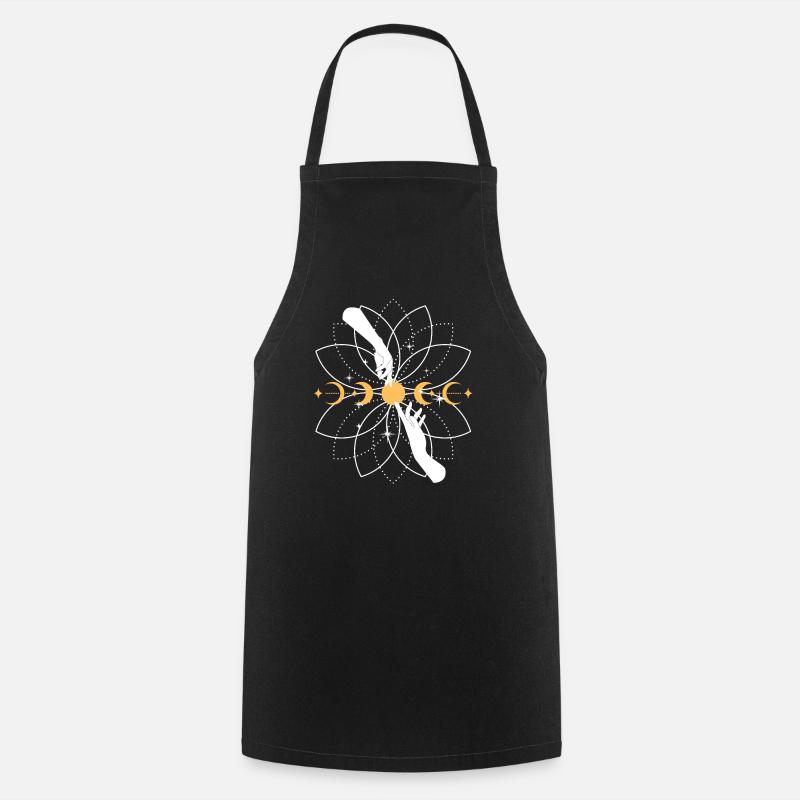 Mandala de Koi Céleste - Tablier de cuisine - noir