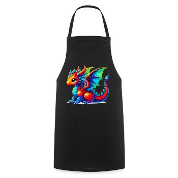 Dragon - Cooking Apron - black - Front - AI Model Male 185 dark (185cm)