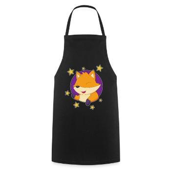Étoiles du renard - Tablier de cuisine - noir - Devant - AI Model Male 185 dark (185cm)