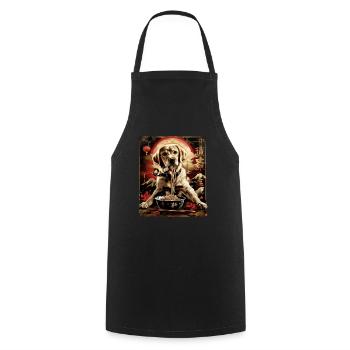 Motif Chien Manga Ramen Nouille Chien Anime Art - Tablier de cuisine - noir - Devant - AI Model Male 185 dark (185cm)