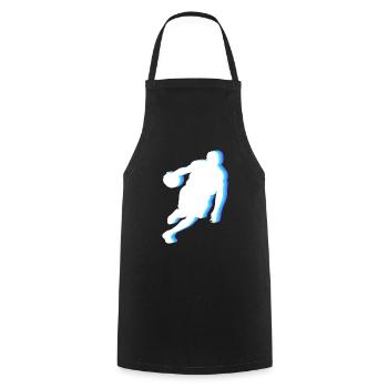 Basketball Tshirt B-Ball Dunking Rebound Player - Cooking Apron - black - Front - AI Model Male 185 dark (185cm)