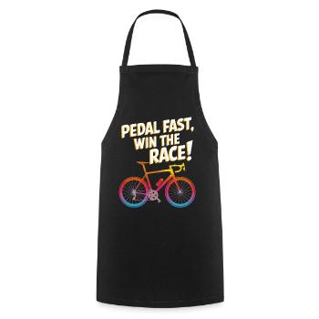 Pedal Fast Win The Race Bicycle Design - Cooking Apron - black - Front - AI Model Male 185 dark (185cm)