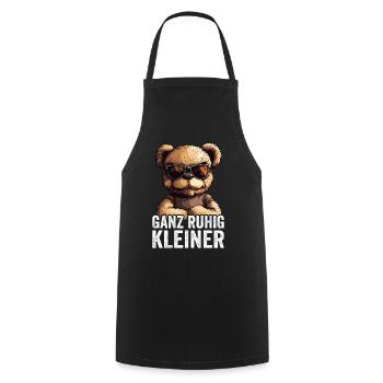 Ganz Ruhig Kleiner Lustiger Spruch - Kochschürze - Schwarz - Vorne - AI Model Male 185 dark (185cm)